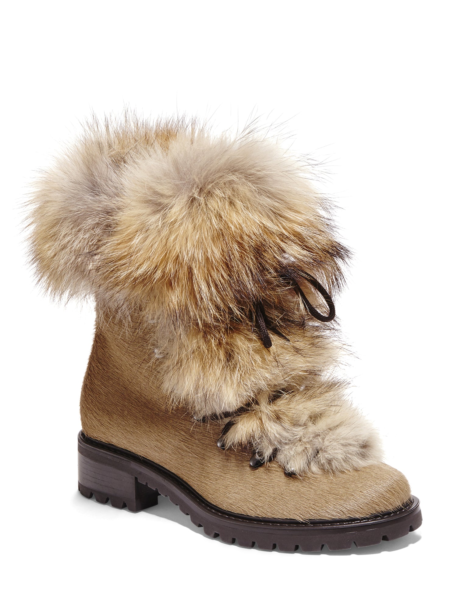 Fur hiker boots on sale