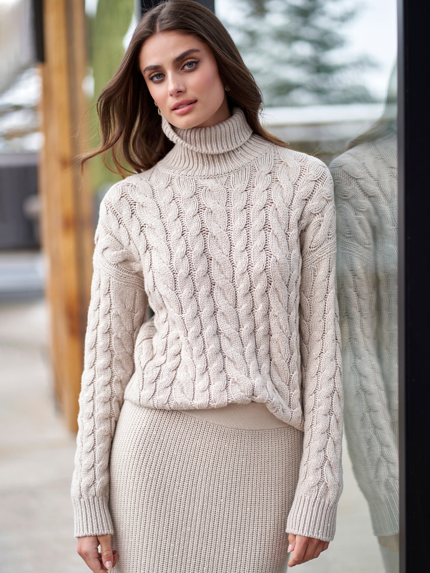 Women's Grey Turtleneck Sweaters