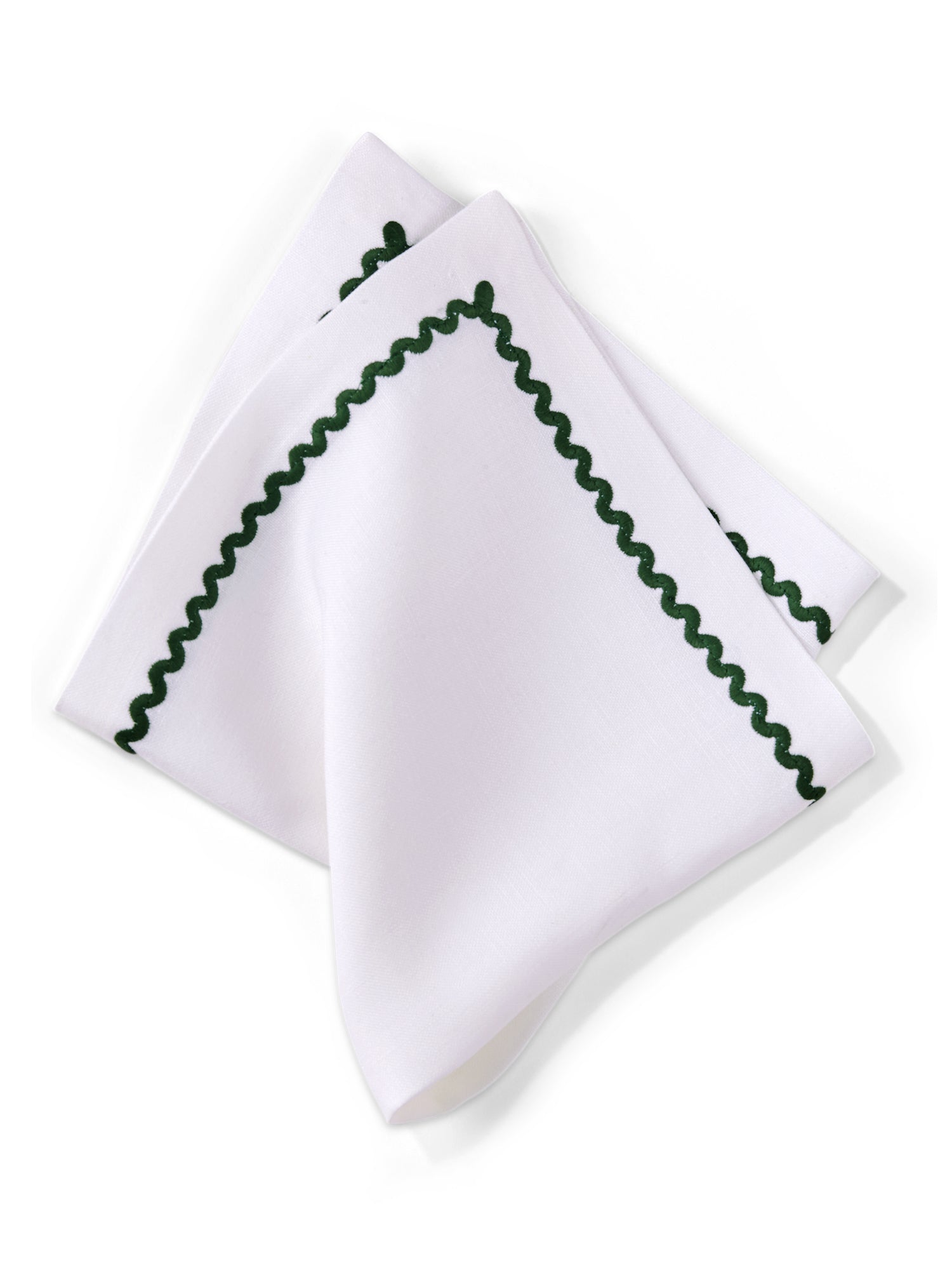 EMBROIDERED LINEN NAPKIN - White