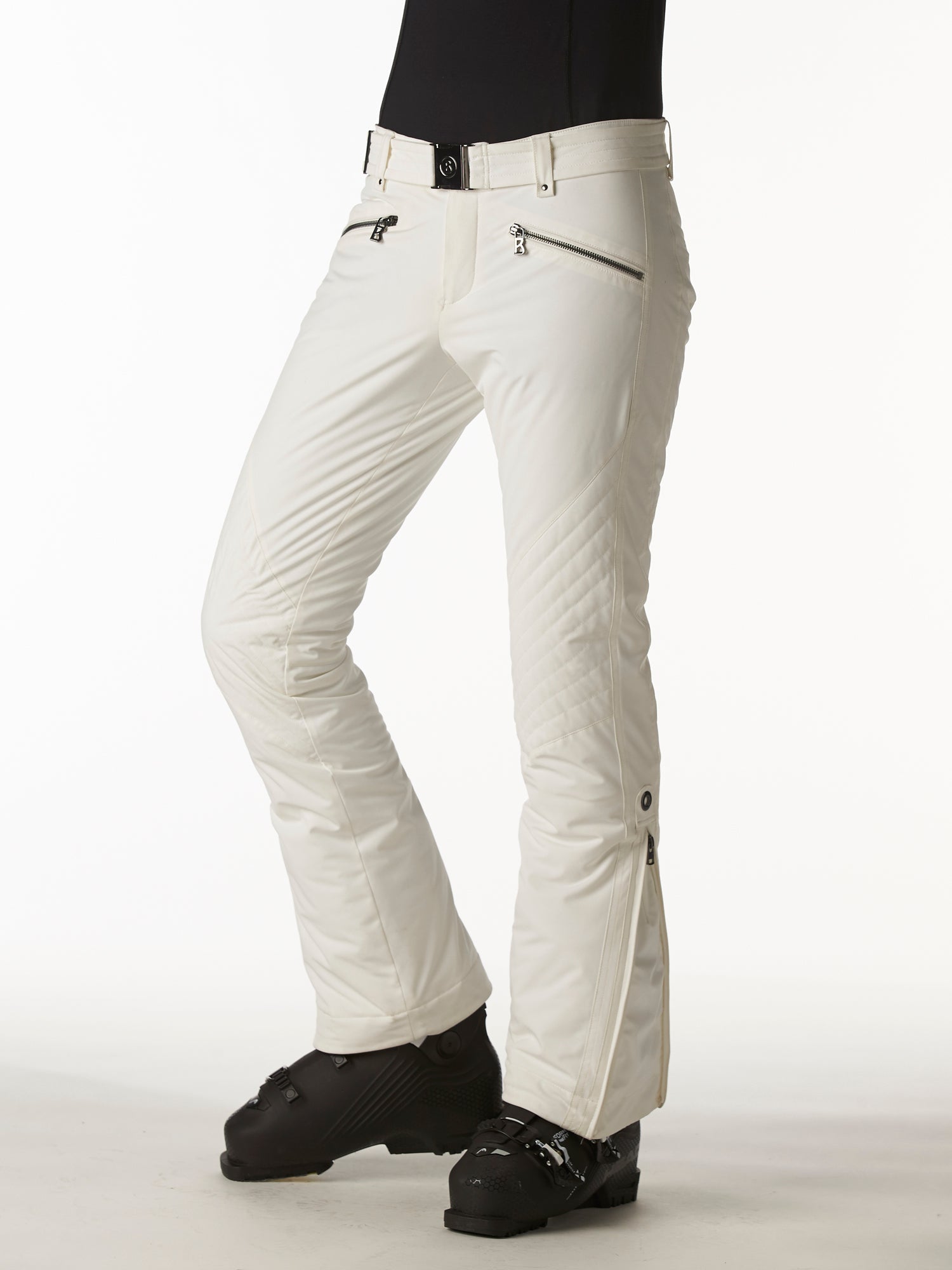 Bogner Embroidered Ponte Ski Pants In Yellow
