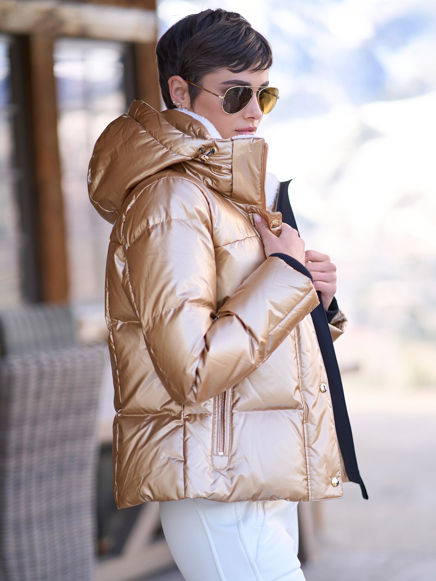 Gold winter jacket online