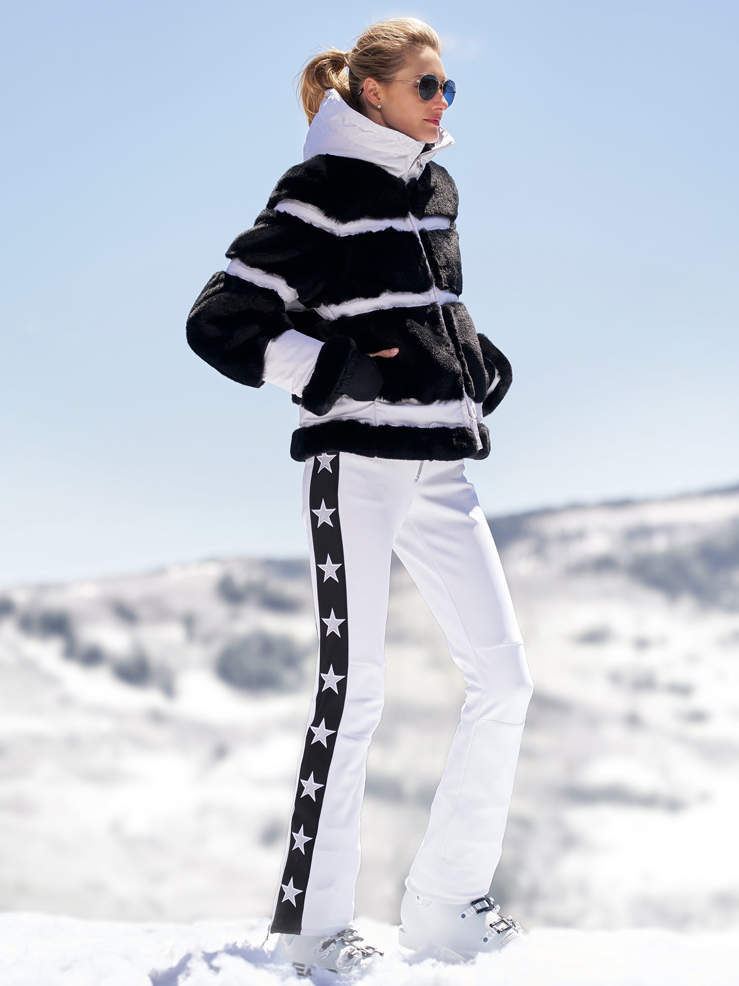 Tiby Stripe Star Stretch Ski Pant