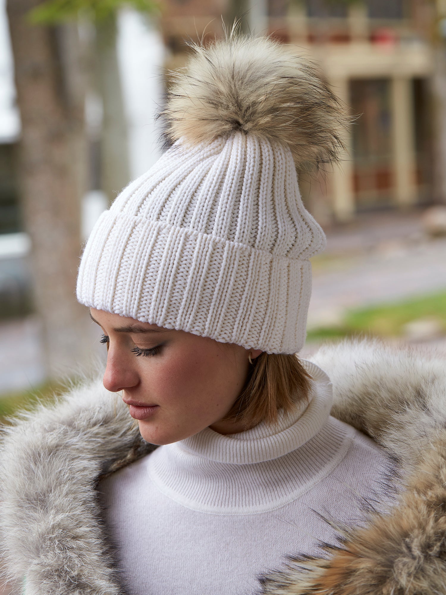 Aspen Pom Pom Hat  Winter Wool Designs