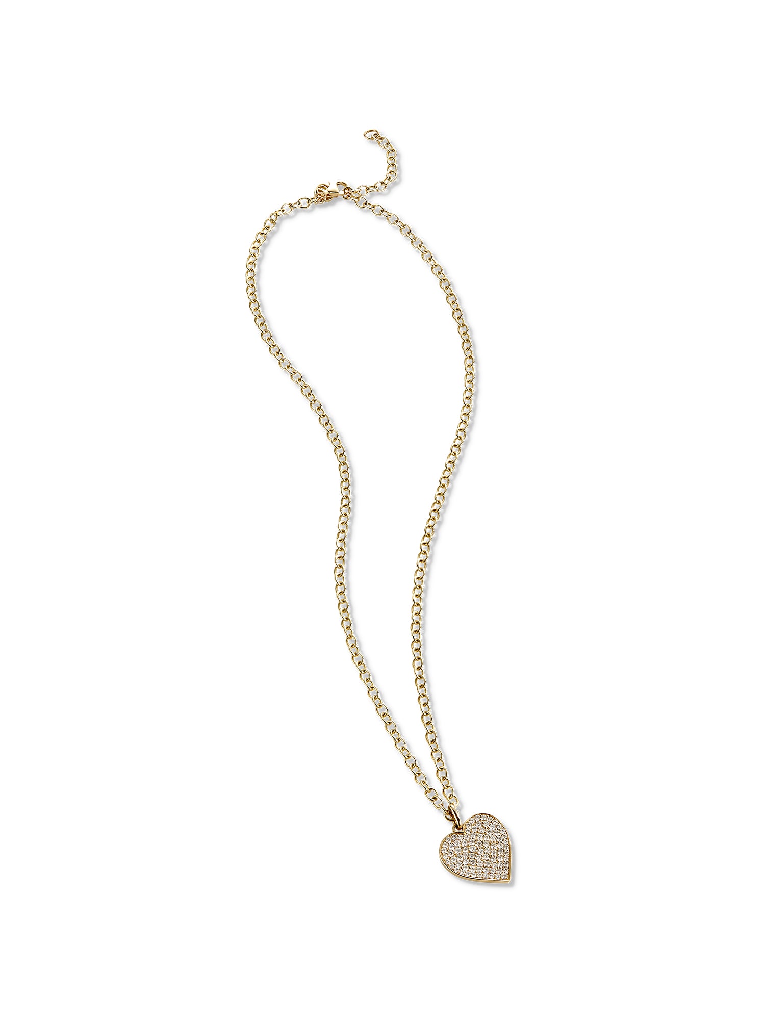 Xl Heart Pave Diamond Necklace