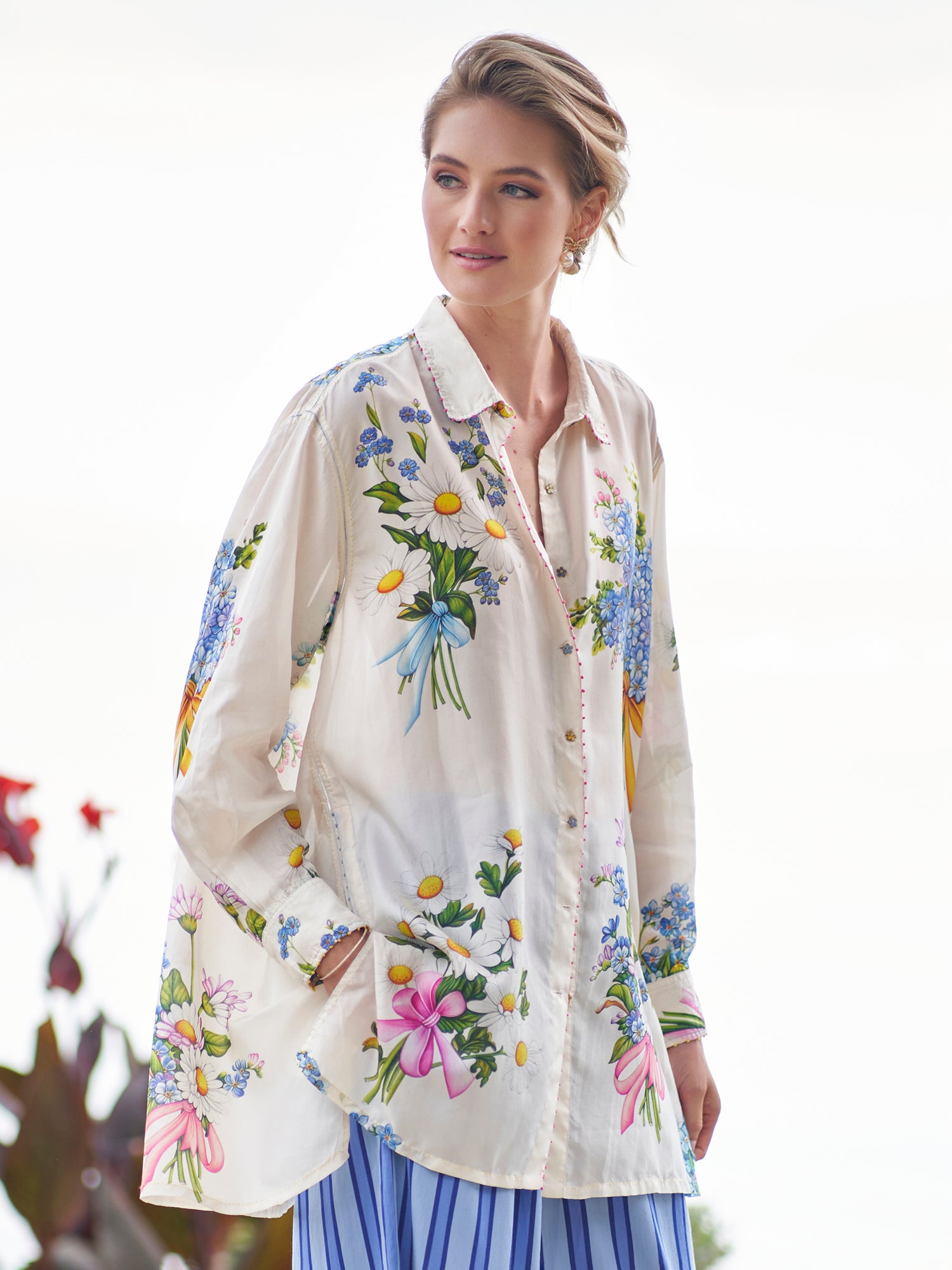 Celia Floral Silk Shirt