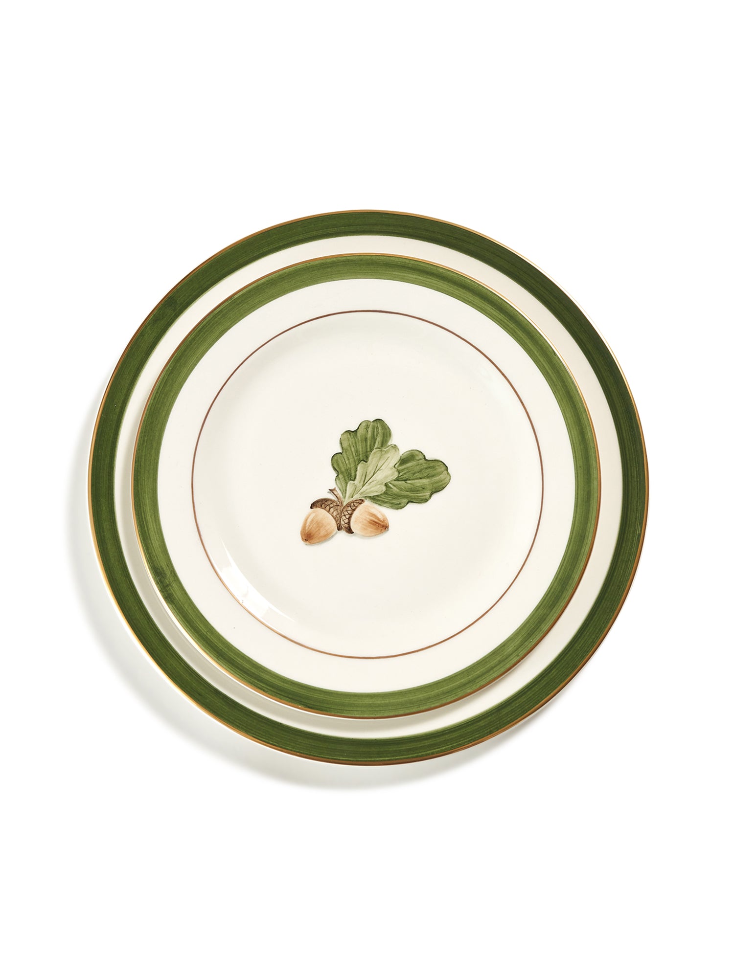 Set of 4 Bone China Acorn Design Round Salad Plates – The Well Appointed  House