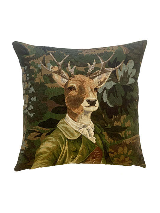 Green Jacket Stag Pillow